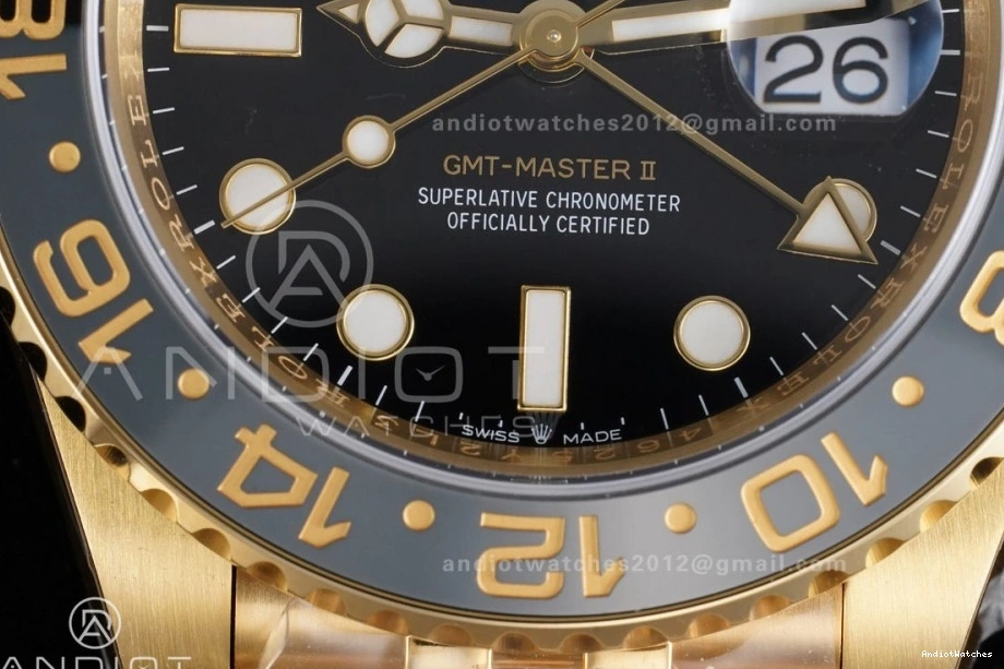 Classic YG SH3285 Black Edition ARF 126718 II Jubilee on GRNR 925 V GMT Bracelet Dial New Master Best 1122